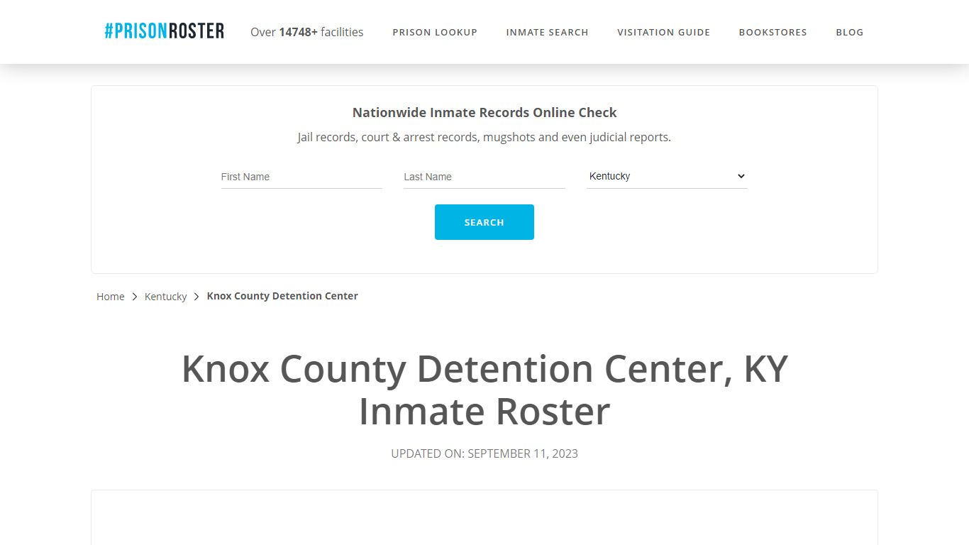 Knox County Detention Center, KY Inmate Roster - Prisonroster